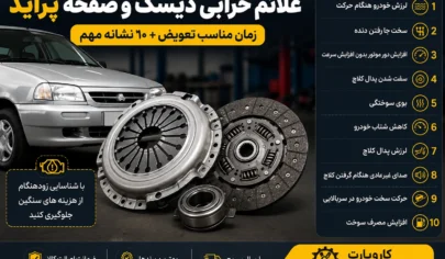 علائم خرابی دیسک و صفحه پراید